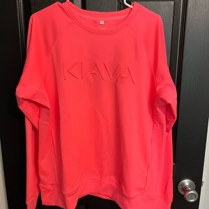 Brand New Without Tags Kiava Neon Pink Pullover Size Large